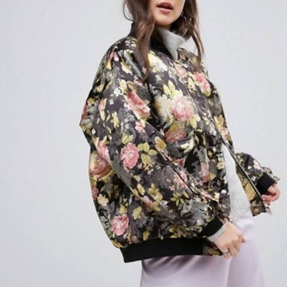 Free People Other - Host Pick! FREE PEOPLE Metallic Silk Bomber